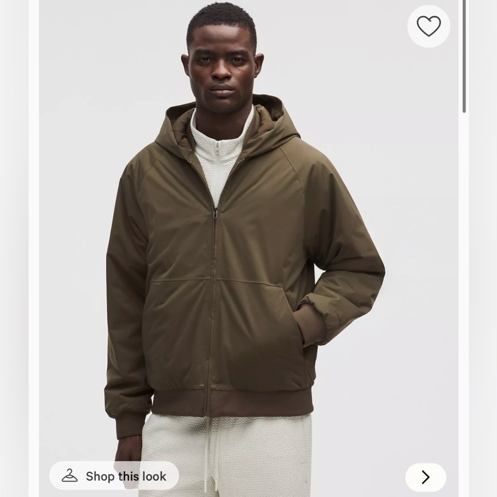 lululemon mens Insulated Water-Resistant Hoodie jacket L